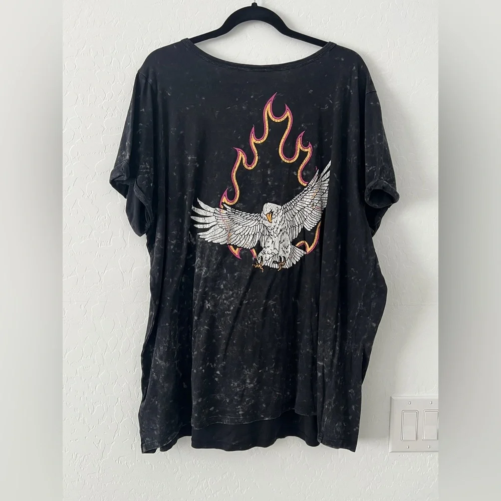 Torrid Black Distressed 'Find Your Fire' Tee - Picture 2 of 5